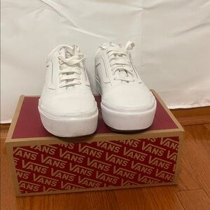 Vans Old Skool All-White Low-Top Sneakers